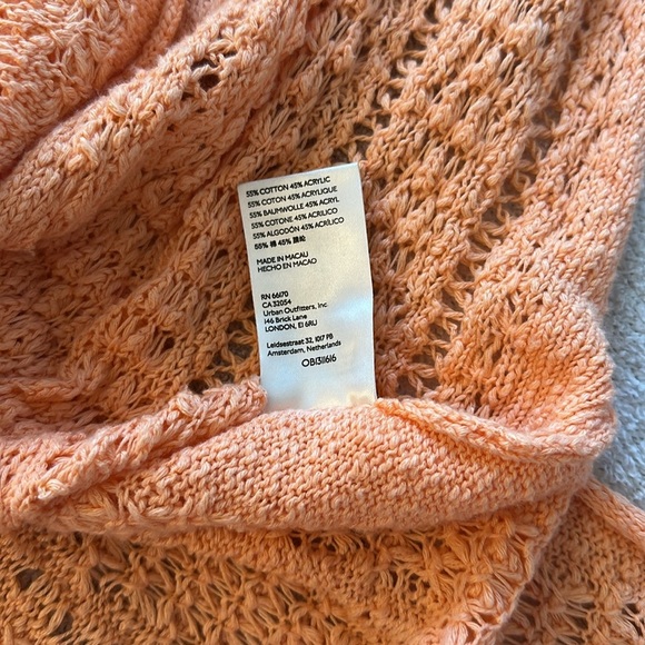 Free People Soda Pop Cardi Crocheted / Orange Soda XS MSRP $108 FP1010 - Picture 8 of 9